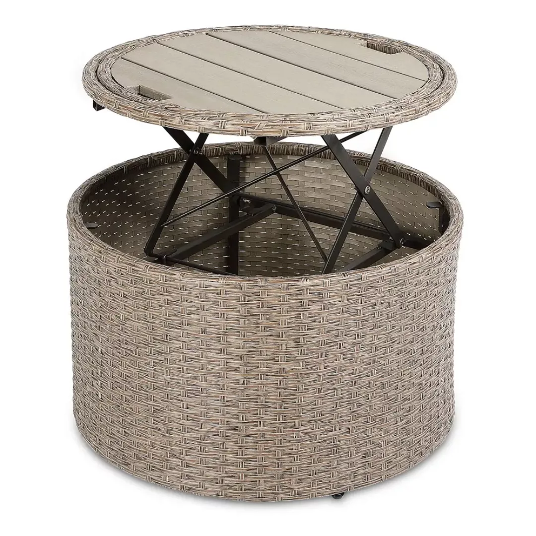 Polyrattan Sonneninsel Creme Ø185cm günstig online kaufen