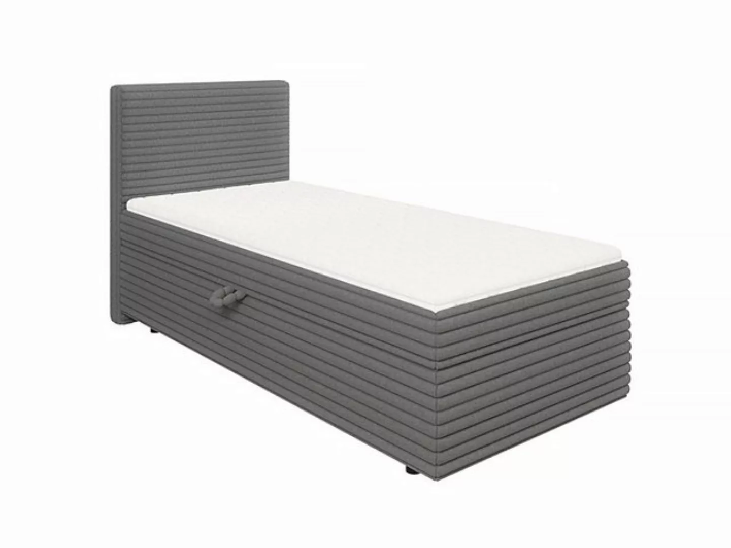 S-Style Möbel Boxspringbett Jasper mit Topper und Bettkästen, aus Plüschcor günstig online kaufen