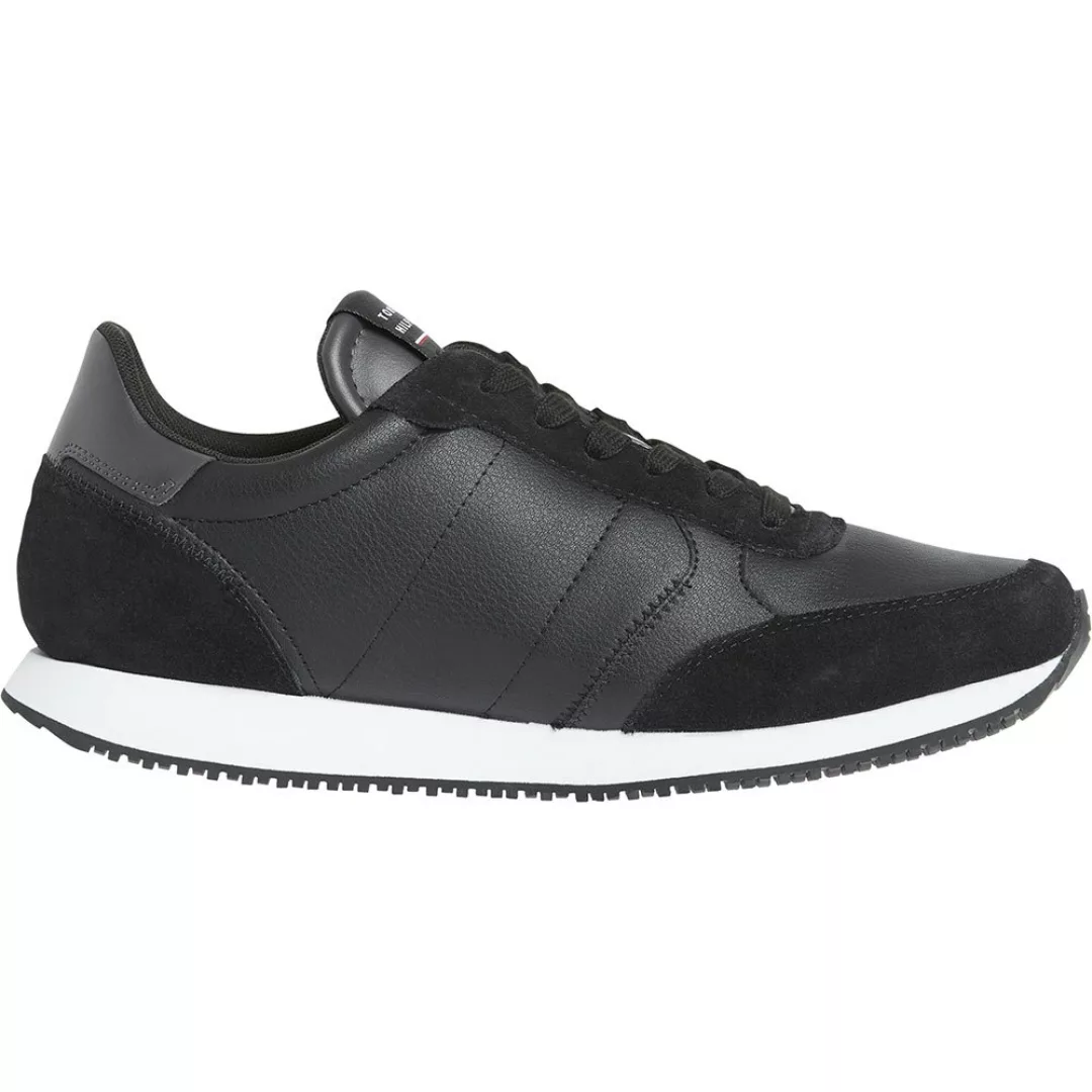 Tommy Hilfiger Sportswear Runner Lo Leather Mix Sportschuhe EU 40 Black günstig online kaufen