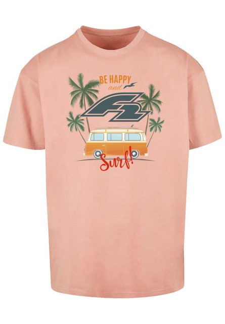 F2 T-Shirt F2 Be Happy And Surf Bulli Sommer Sommer, Surfer, Sport günstig online kaufen