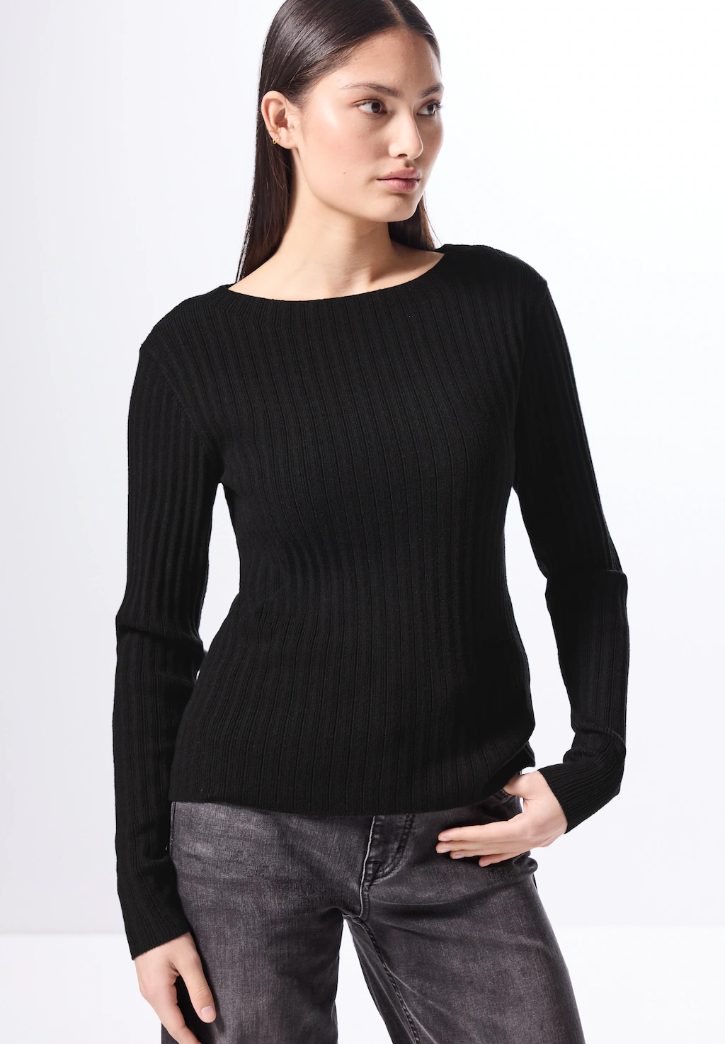 STREET ONE STUDIO Strickpullover, mit U-Boot-Ausschnitt günstig online kaufen