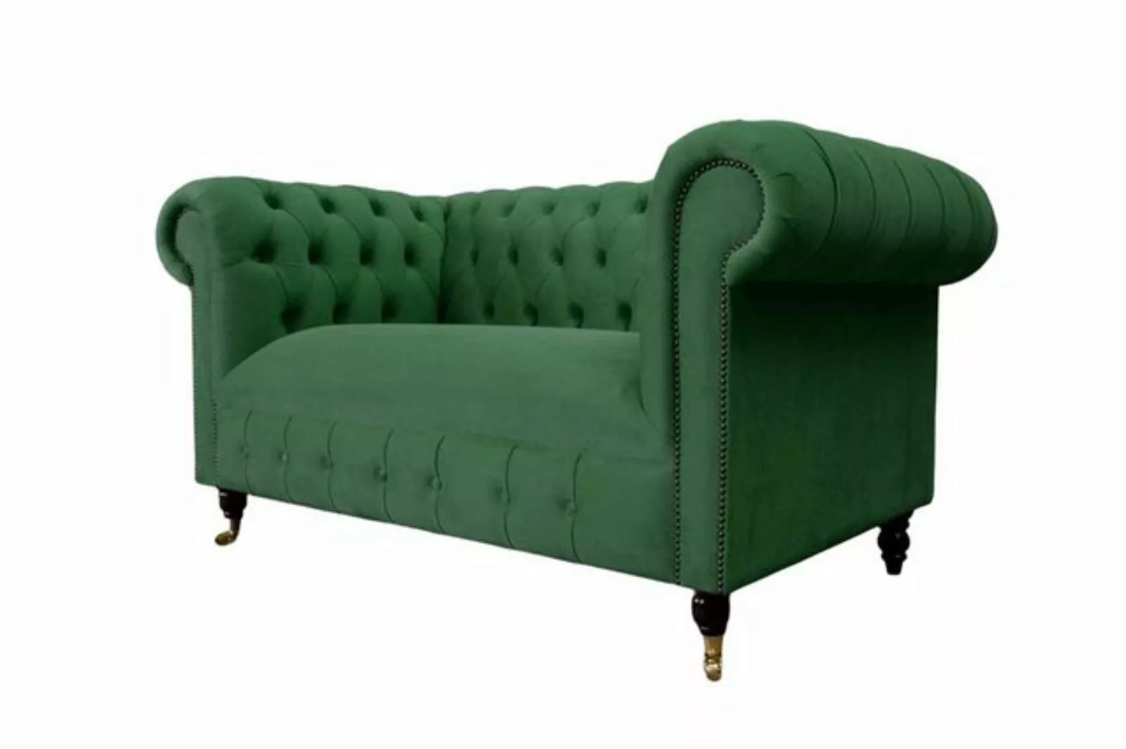 JVmoebel Sofa Chesterfield 2 Sitzer Couch Polster Sitz Textil Stoff Couchen günstig online kaufen