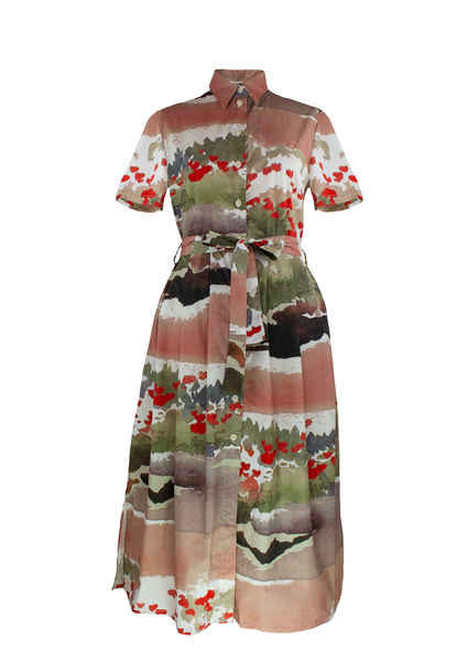 Dress Marie, Mohn - Damenkleid Aus Bio-baumwolle günstig online kaufen