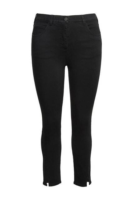 Ulla Popken 5-Pocket-Jeans Jeans Sarah schmales Bein Stretchdenim Saumschli günstig online kaufen