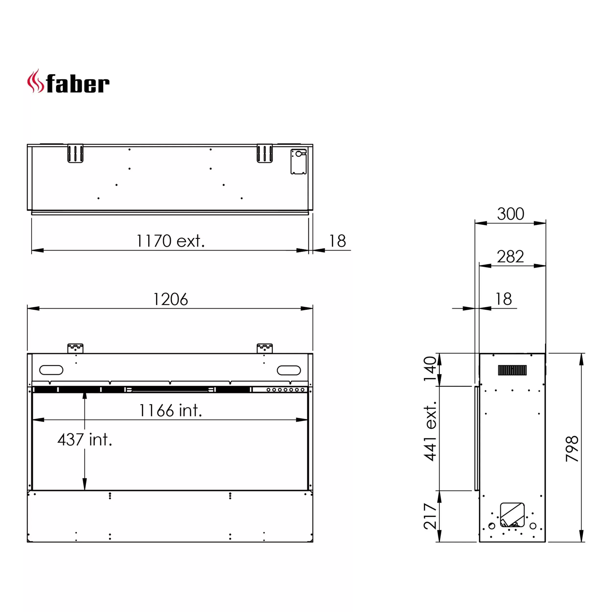 Faber e-SliM Linear Fire Elektrokamineinsatz: e-SliM 1200/450 I günstig online kaufen