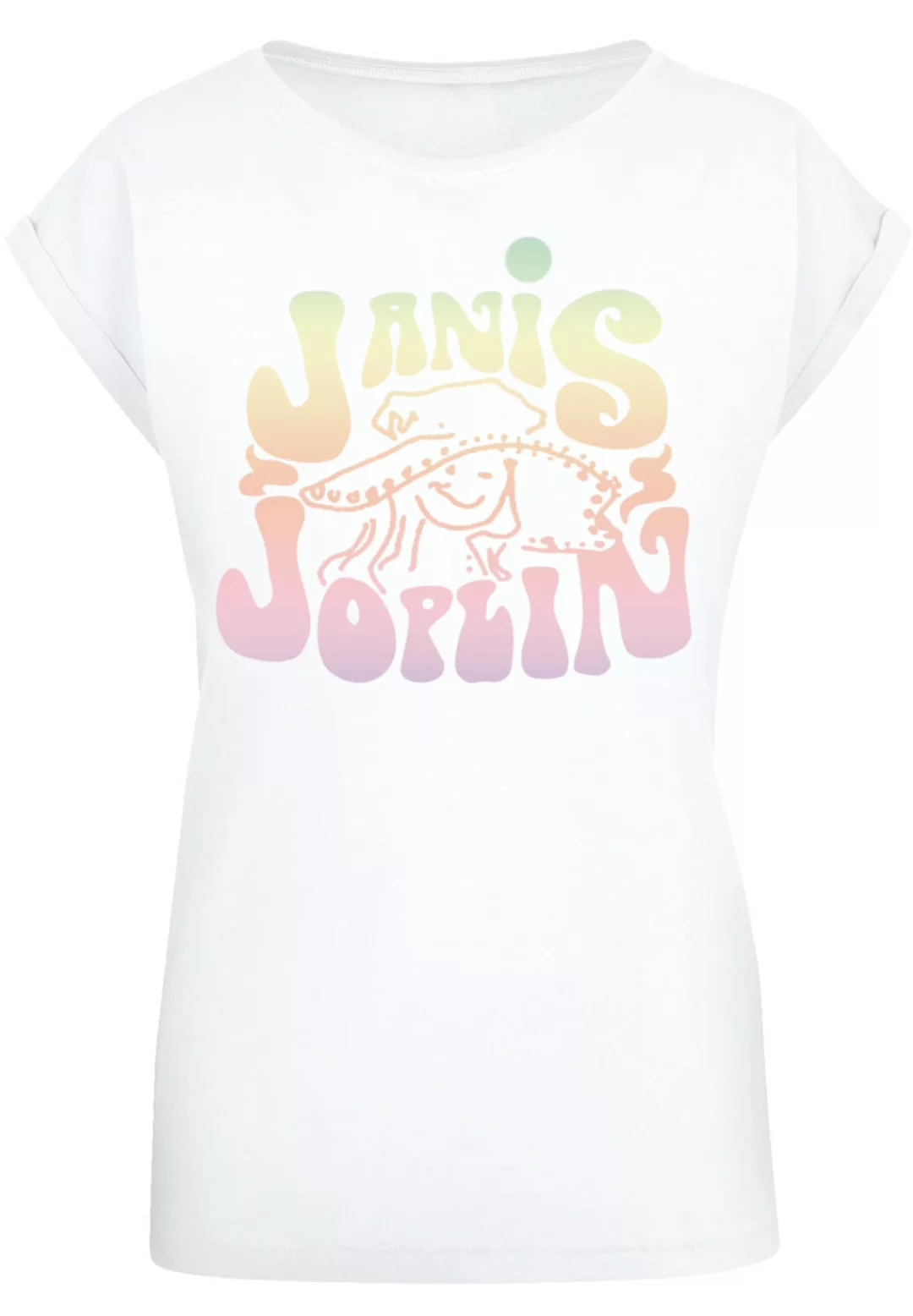 F4NT4STIC T-Shirt "PLUS SIZE Janis Joplin Pastel Logo", Print günstig online kaufen