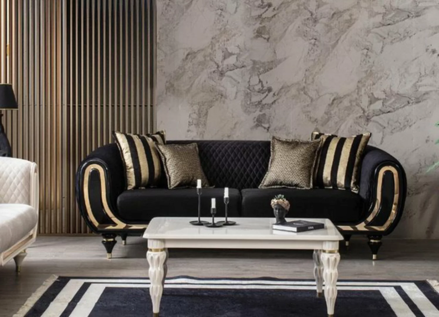 JVmoebel Sofa Sofa Möbel Dreisitzer Sofas italienischer Stil Textil Luxus P günstig online kaufen