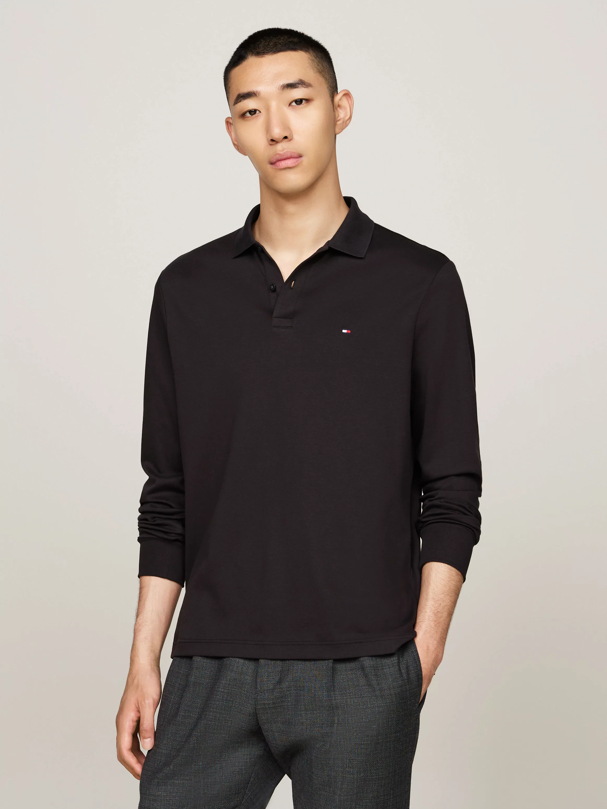 Tommy Hilfiger Langarm-Poloshirt "L/S LIQUID COTTON REG POLO" günstig online kaufen