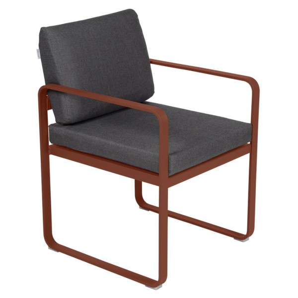 Bellevie Sessel Outdoor 20 Ockerrot A3 Graphitgrau günstig online kaufen