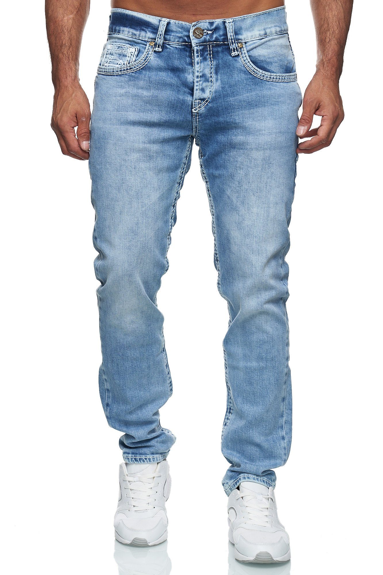 Baxboy Regular-fit-Jeans Herren Jeans Dicke Neon-Naht günstig online kaufen