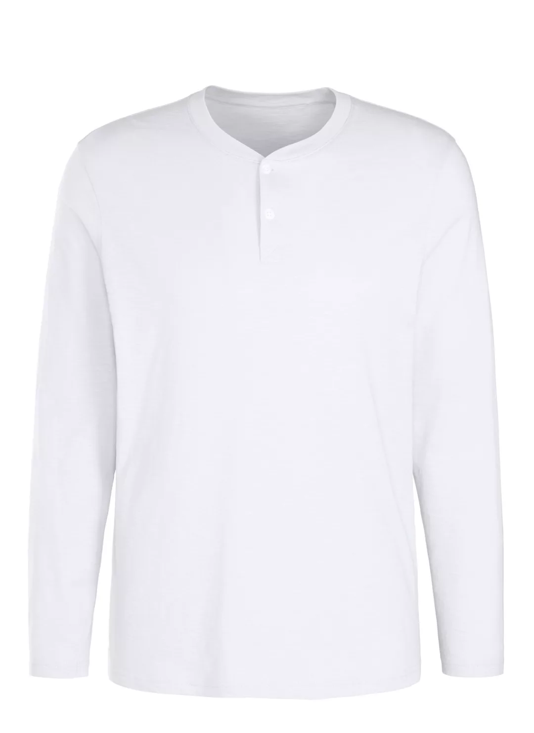 H.I.S Henleyshirt Langarm, Shirt mit Knopfleiste aus strukturierter Baumwol günstig online kaufen