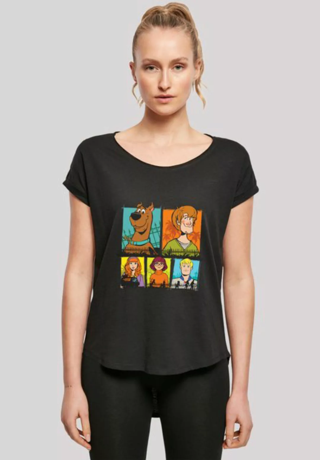 F4NT4STIC T-Shirt Long Cut T-Shirt 'Scooby Doo Group Frames' Damen,Premium günstig online kaufen