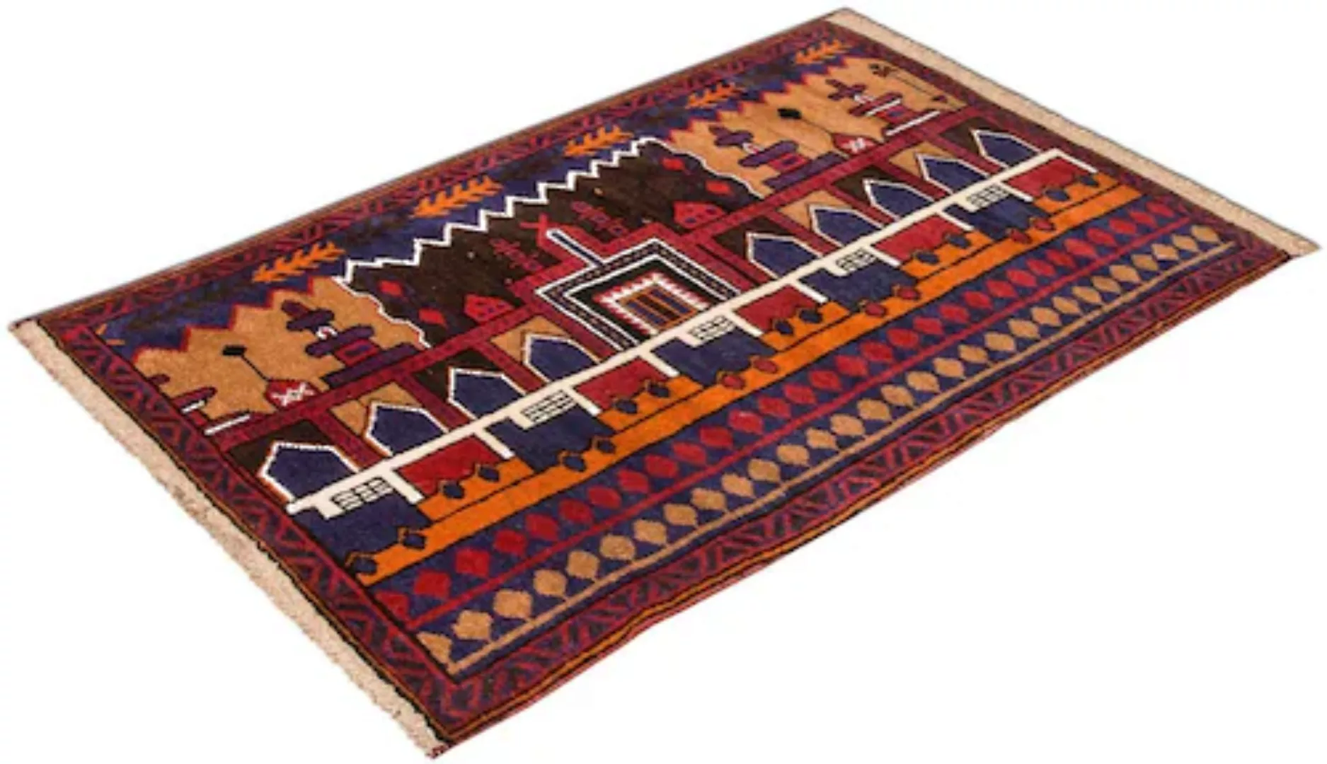 morgenland Wollteppich »Belutsch Teppich handgeknüpft mehrfarbig«, rechteck günstig online kaufen