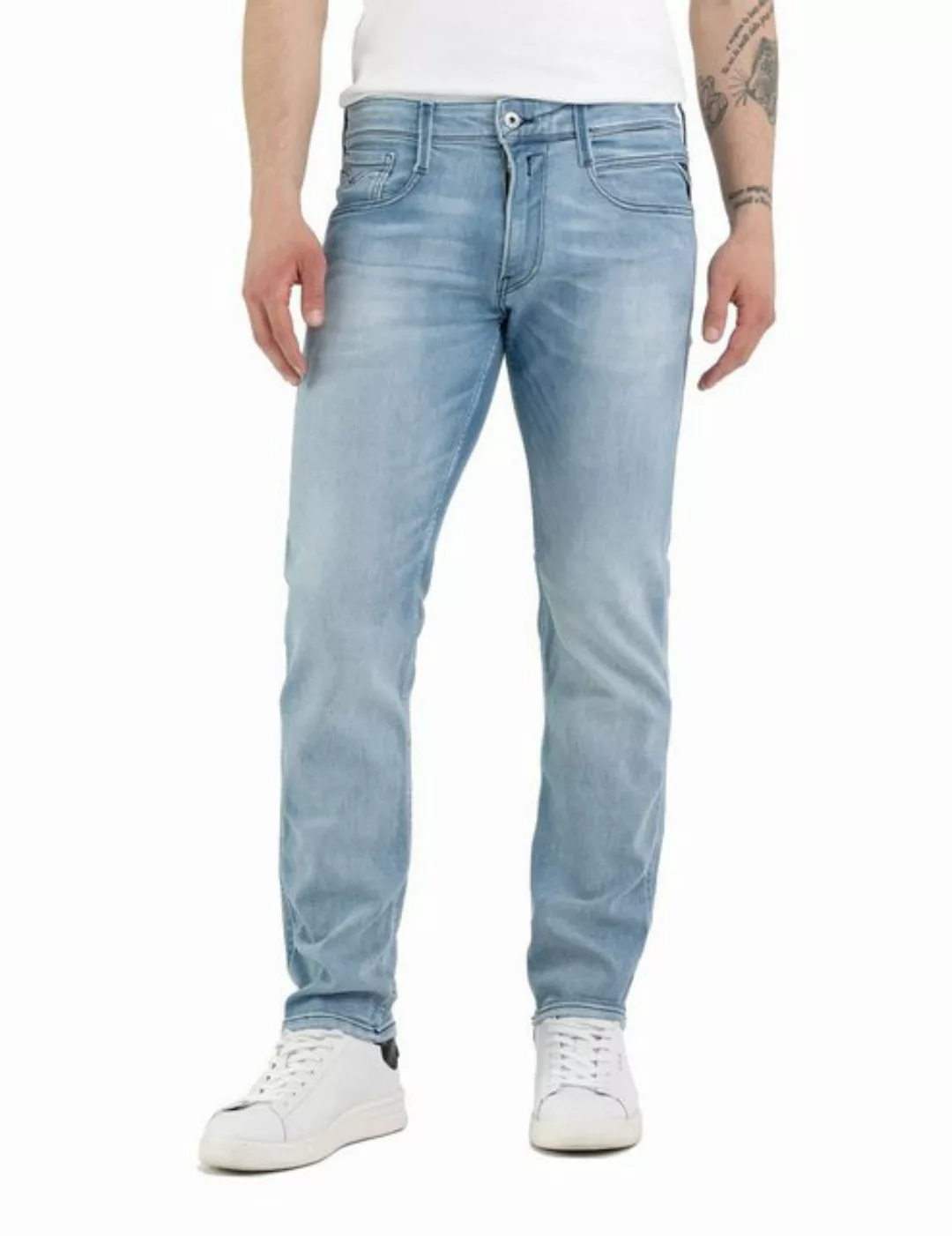 Replay Herren Jeans ANBASS - Slim Fit - Blau - Light Blue günstig online kaufen