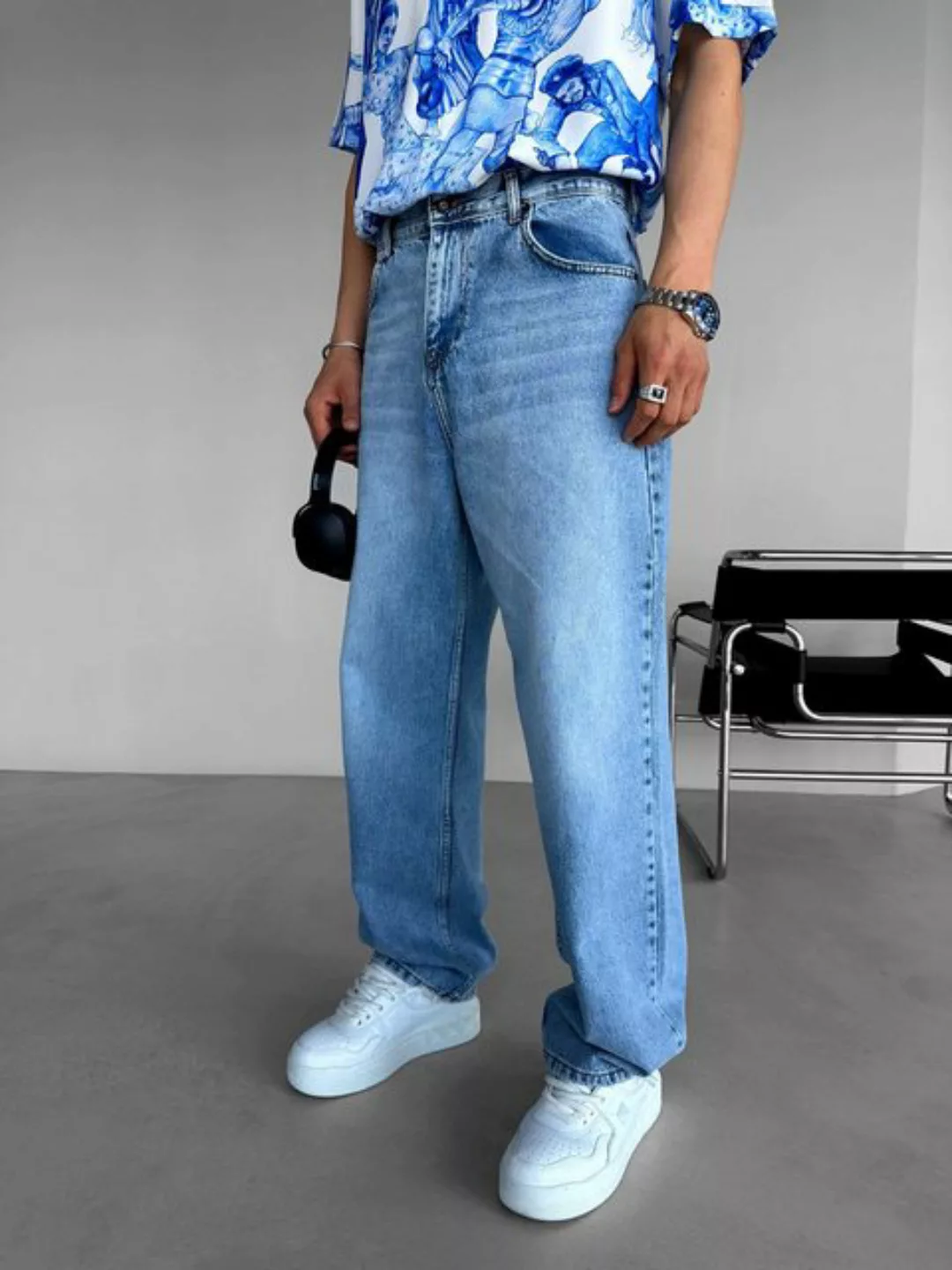Abluka Bequeme Jeans EXTRA BAGGY JEANS BLUE günstig online kaufen