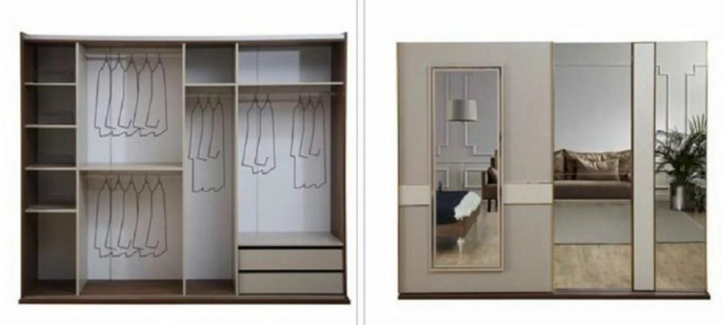 JVmoebel Kleiderschrank Luxus Kleiderschrank Stil Möbel Modern Schränke Hol günstig online kaufen