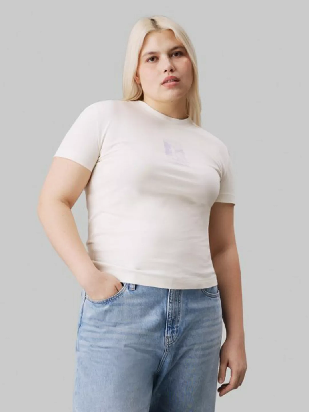 Calvin Klein Jeans Plus T-Shirt PLUS DIFFUSED CK REGULAR TEE in Großen Größ günstig online kaufen