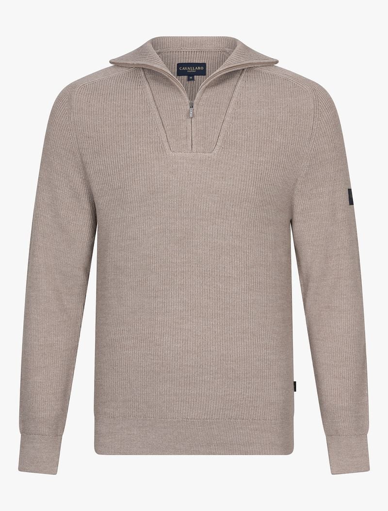 Cavallaro Corsico Half-Zip Beige - Größe L günstig online kaufen