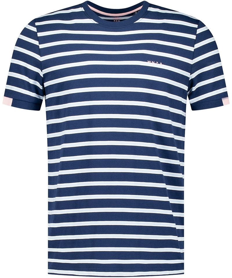 NZA T-shirt Noel Stripes Light Navy - Größe XL günstig online kaufen