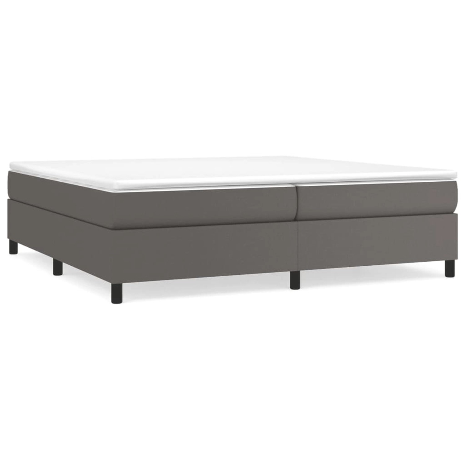 Vidaxl Boxspringbett Grau 200x200 Cm Kunstleder günstig online kaufen