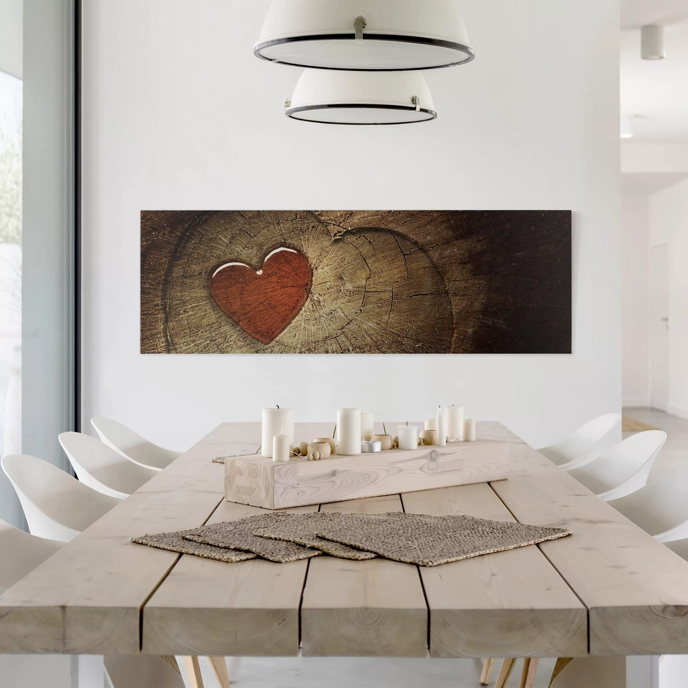 Leinwandbild Liebe - Panorama Natural Love günstig online kaufen