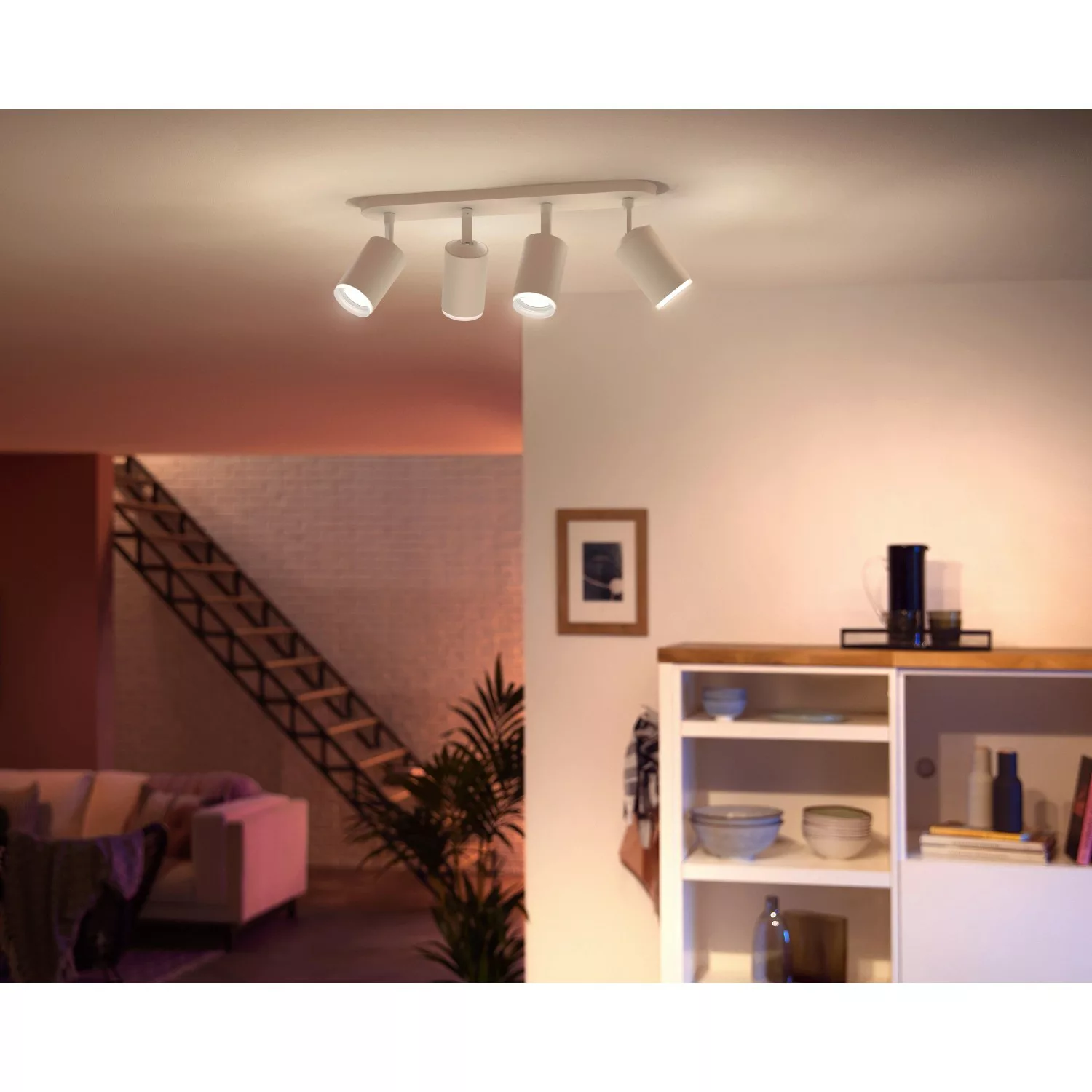 Philips Hue Bluetooth White & Color Ambiance Spot Fugato in Weiß 4x 5,7W 14 günstig online kaufen