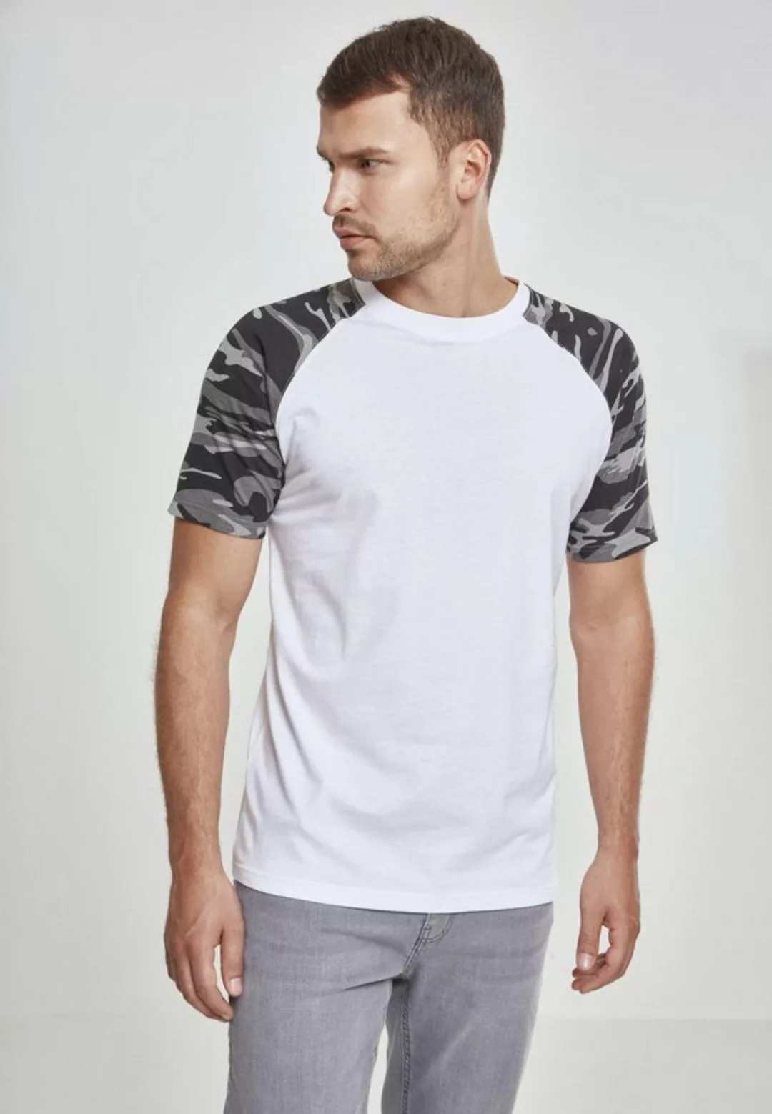 URBAN CLASSICS T-Shirt TB639 - Raglan Contrast Tee wht/darkcamo 2XL günstig online kaufen