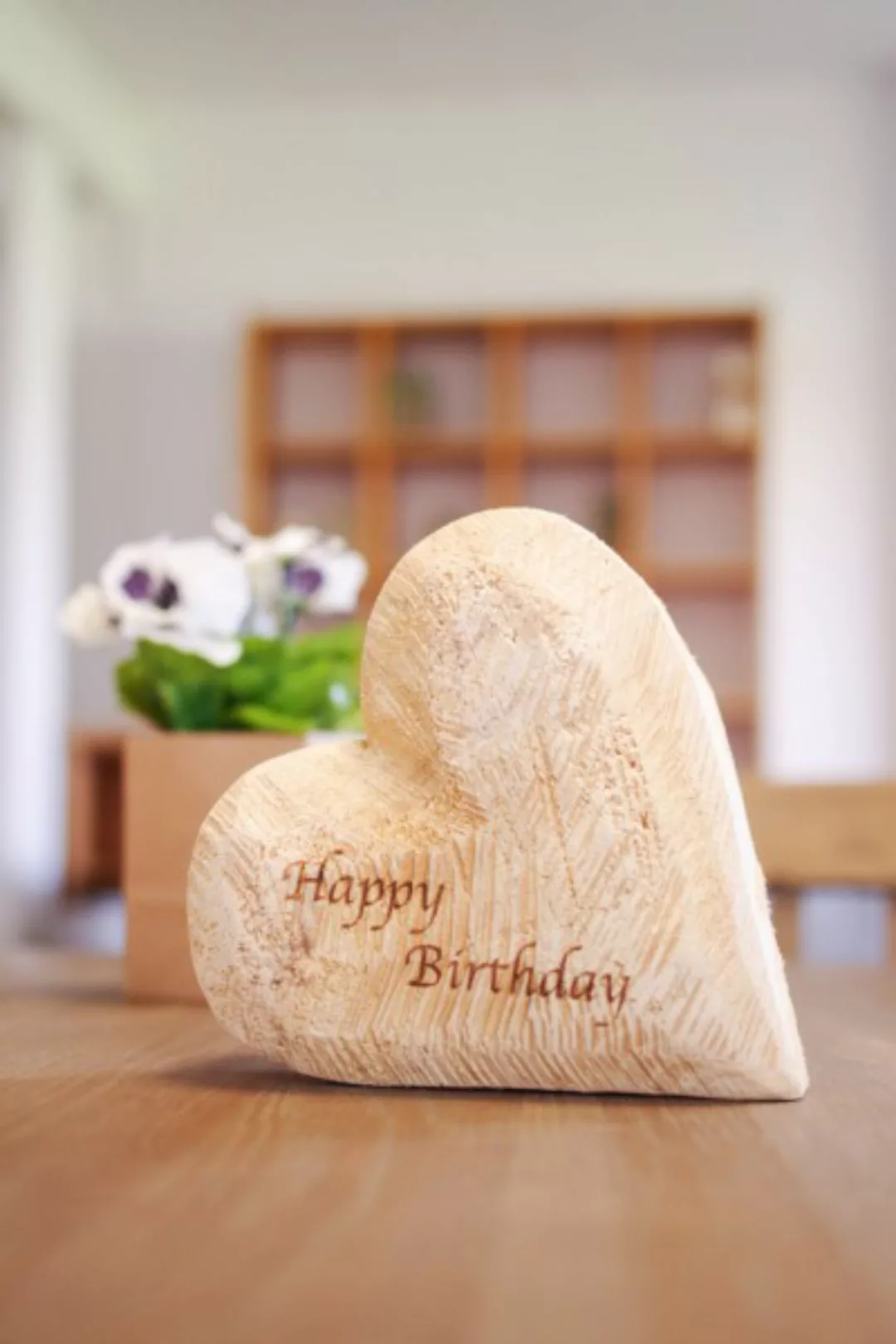 Holzherz "Happy Birthday" günstig online kaufen