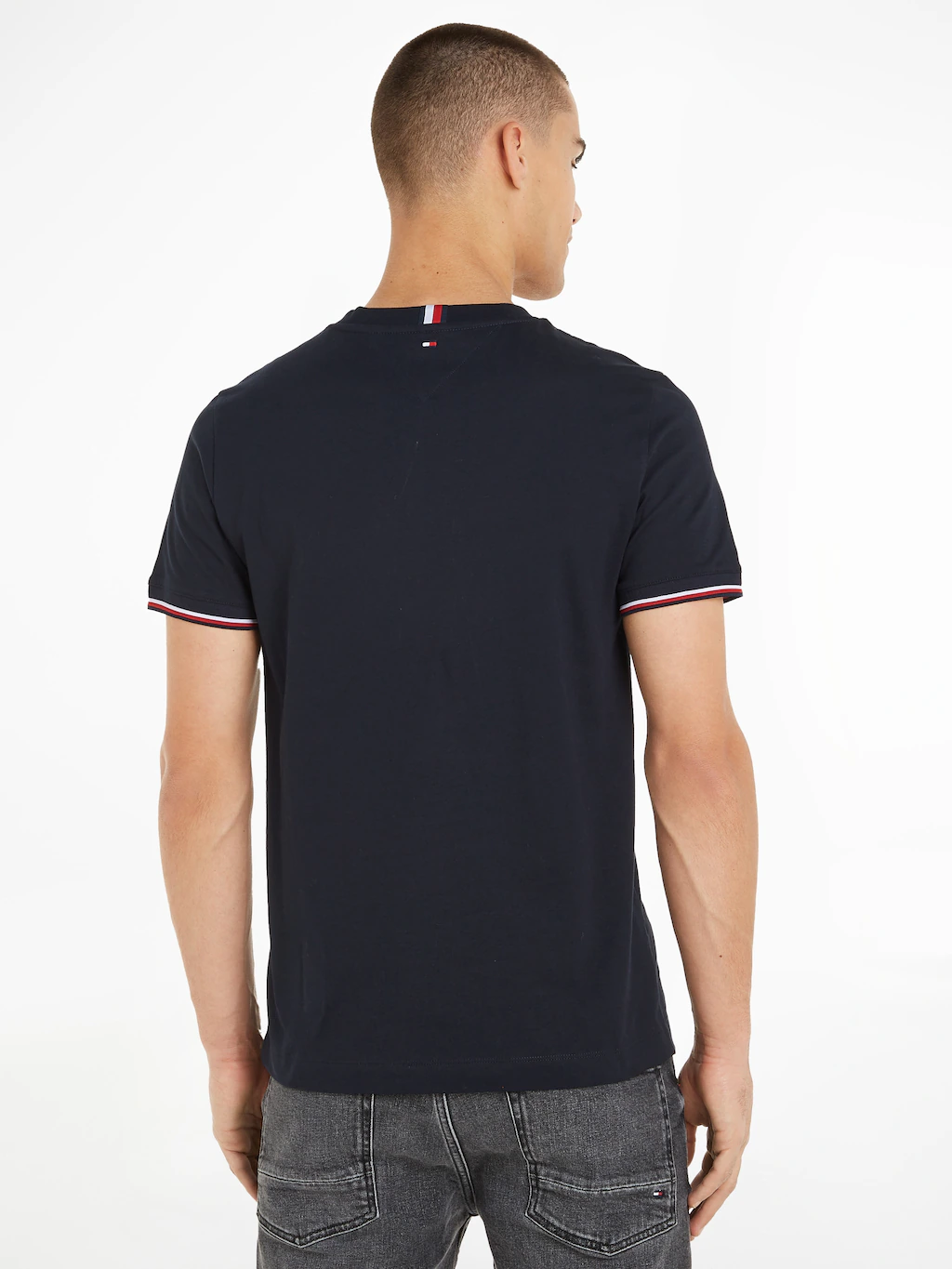 Tommy Hilfiger T-Shirt "TOMMY LOGO TIPPED TEE" günstig online kaufen