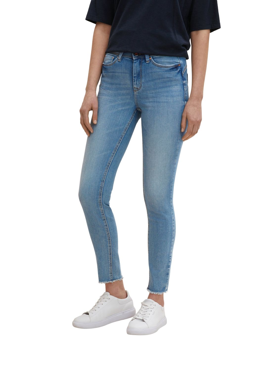 Tom Tailor Denim Damen Jeans JONA - Extra Skinny Fit - Blau - Used Light St günstig online kaufen