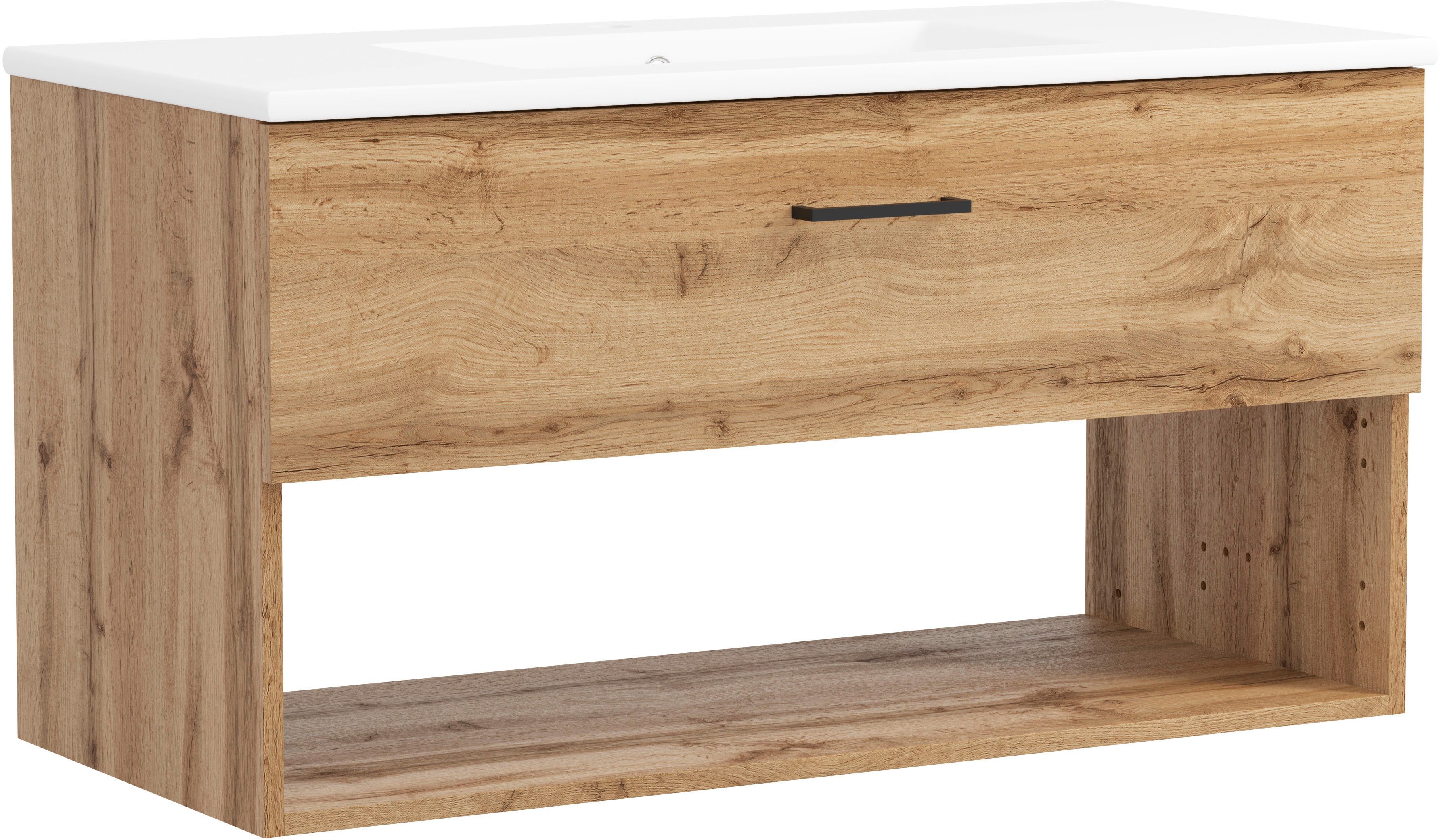 welltime Waschtisch "Trento Light mit Keramik-Auflagebecken", 1 Auzug und 1 günstig online kaufen