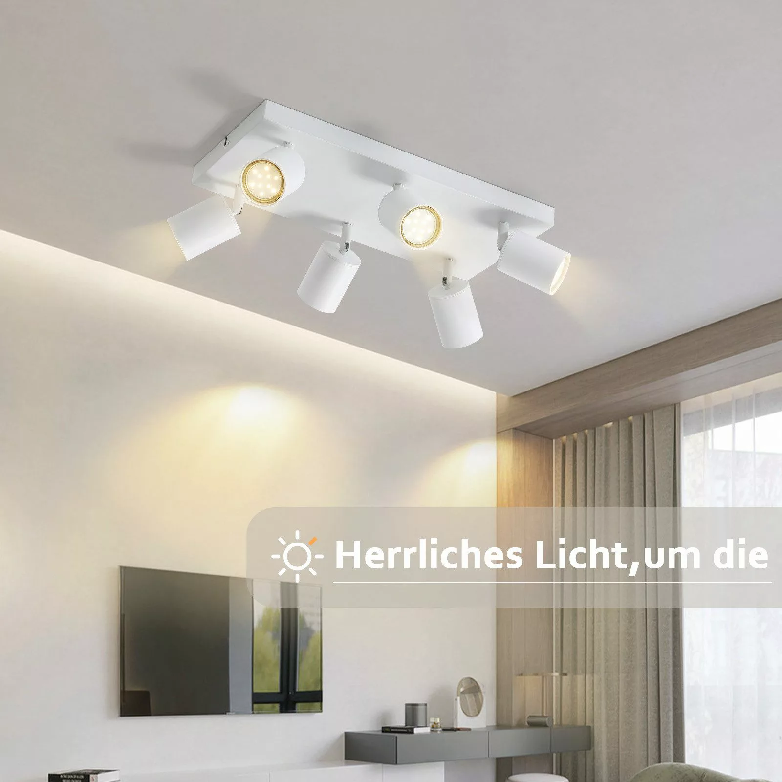 Nettlife Deckenstrahler Weiß 4/6 Flammig Deckenleuchte günstig online kaufen