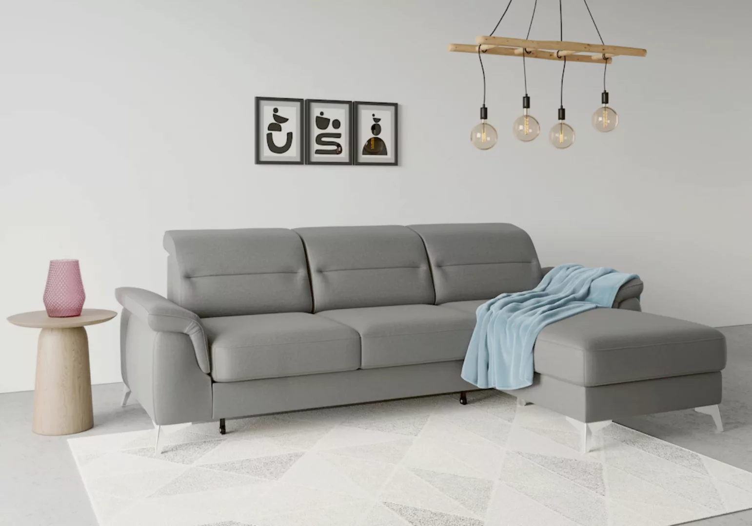 sit&more Ecksofa "Sinatra L-Form", mit Recamiere, optinal mit Kopfteilverst günstig online kaufen