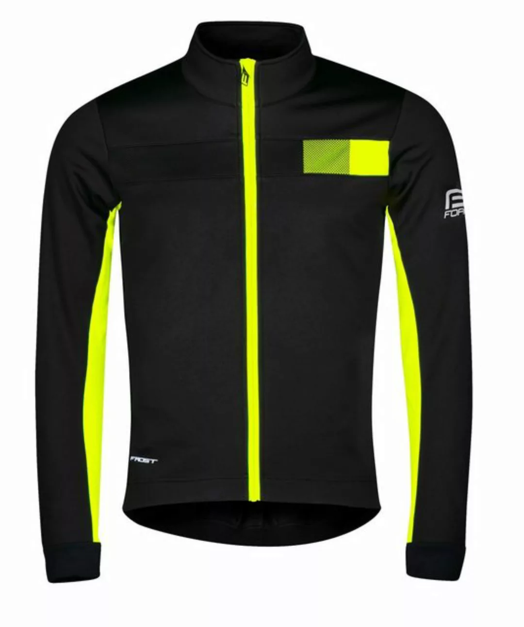 FORCE Fahrradjacke Jacke FORCE FROST softshell schwarz-gelb -5 °C bis +5 °C günstig online kaufen