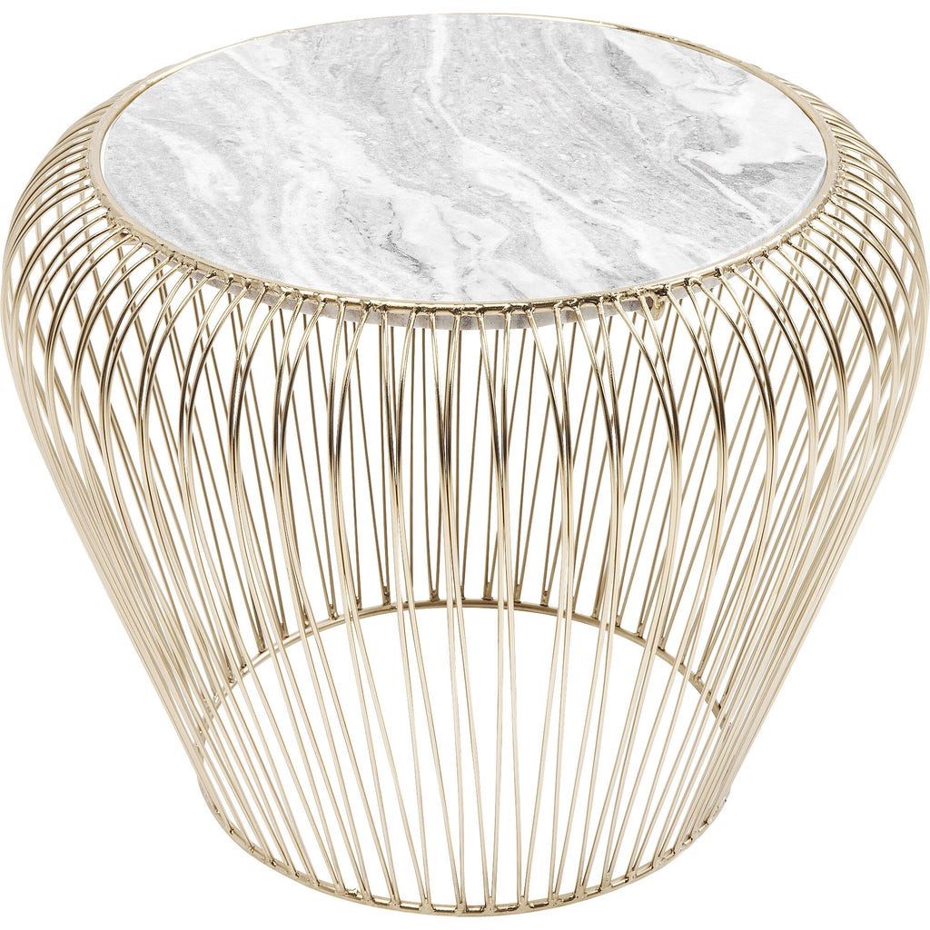 Kare Design Beistelltisch Beam, Marmor Tischplatte, günstig online kaufen