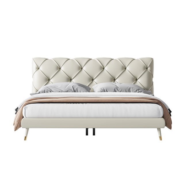 Xlmoebel Bett Luxuriöses Hotelbett mit Chesterfield-Design aus Textilgewebe günstig online kaufen