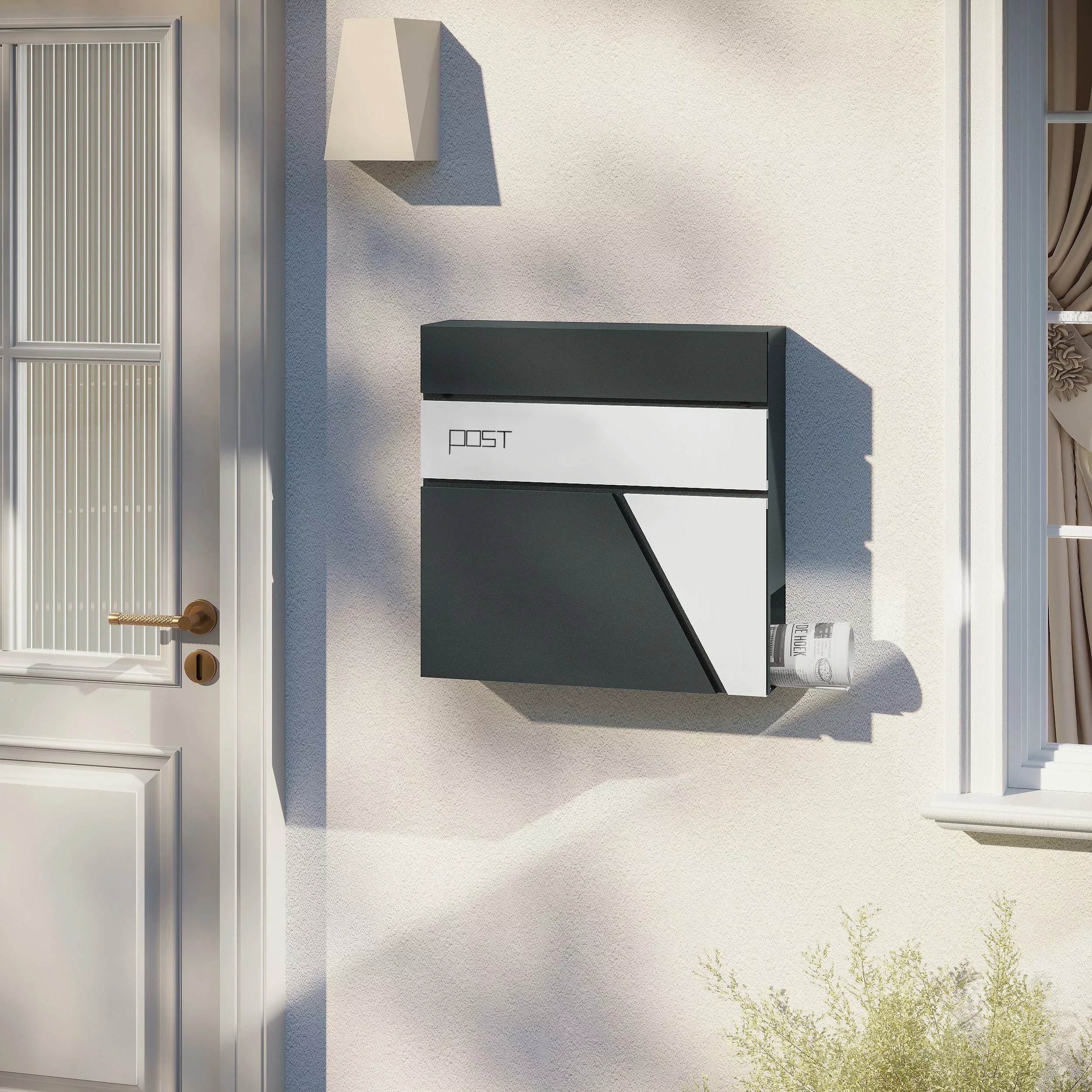 Woltu Wandbriefkasten (1-St), mit Zeitungsfach, mit günstig online kaufen