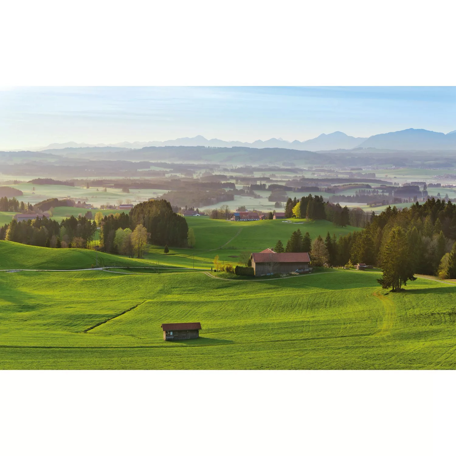 Sanders & Sanders Fototapete Landschaft Grün und Blau 450 x 280 cm 612650 günstig online kaufen