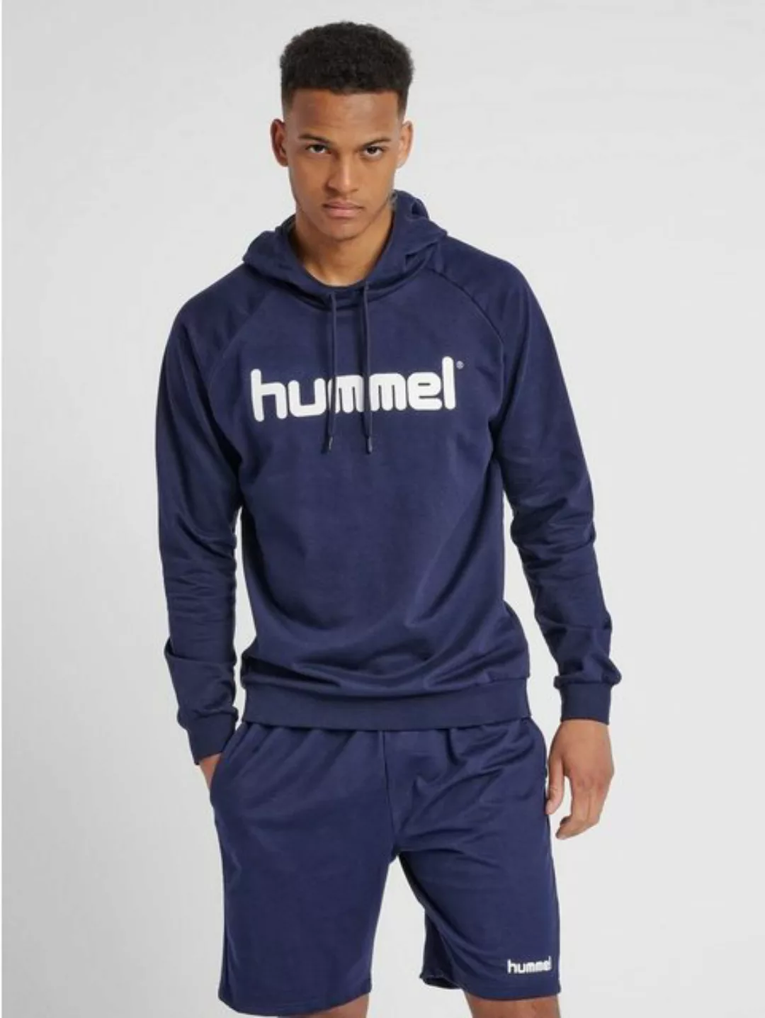 hummel Hoodie Logo Hoodie Kapuzen Pullover HMLGO 5137 in Marineblau günstig online kaufen