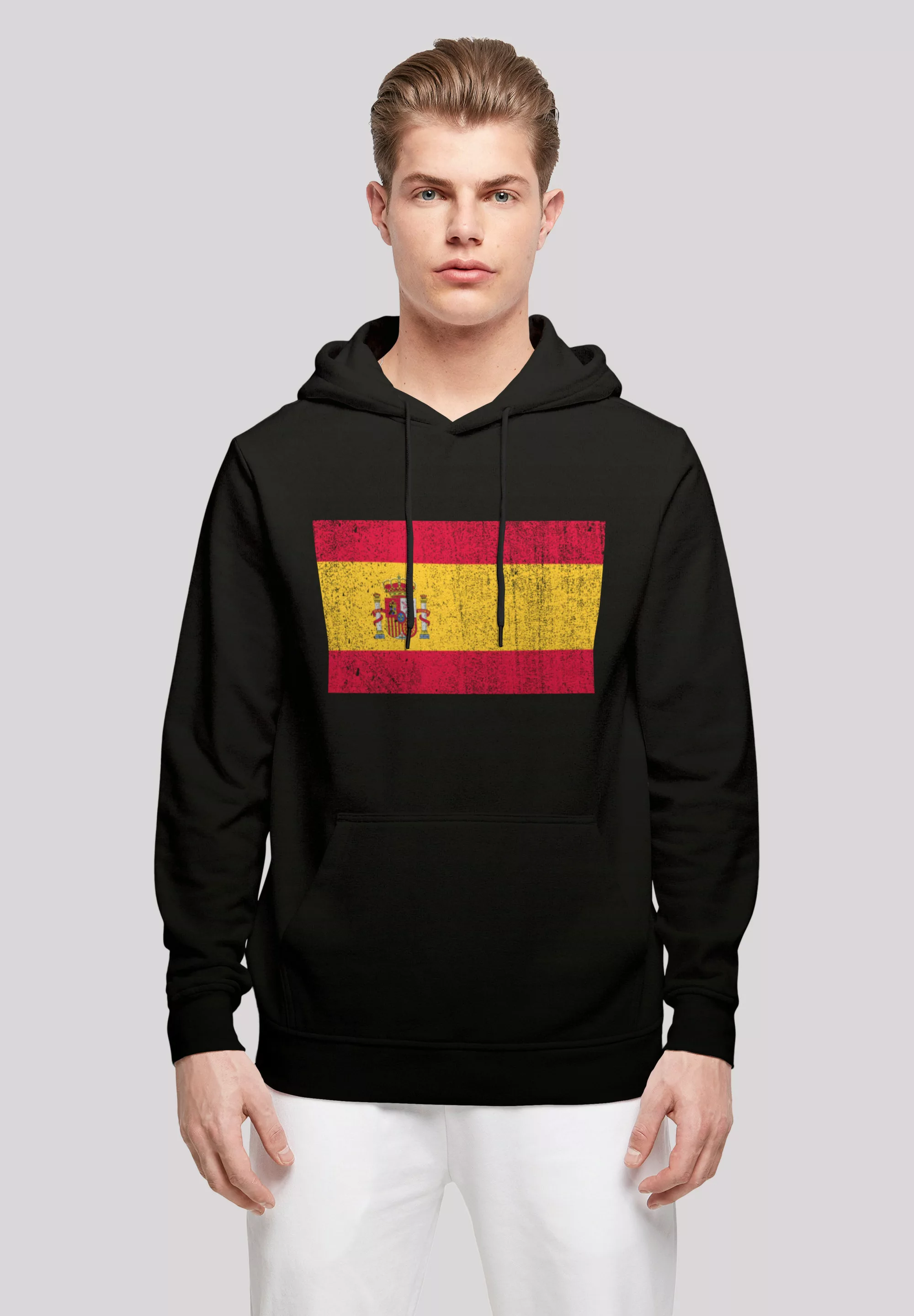 F4NT4STIC Kapuzenpullover "Spain Spanien Flagge distressed" günstig online kaufen