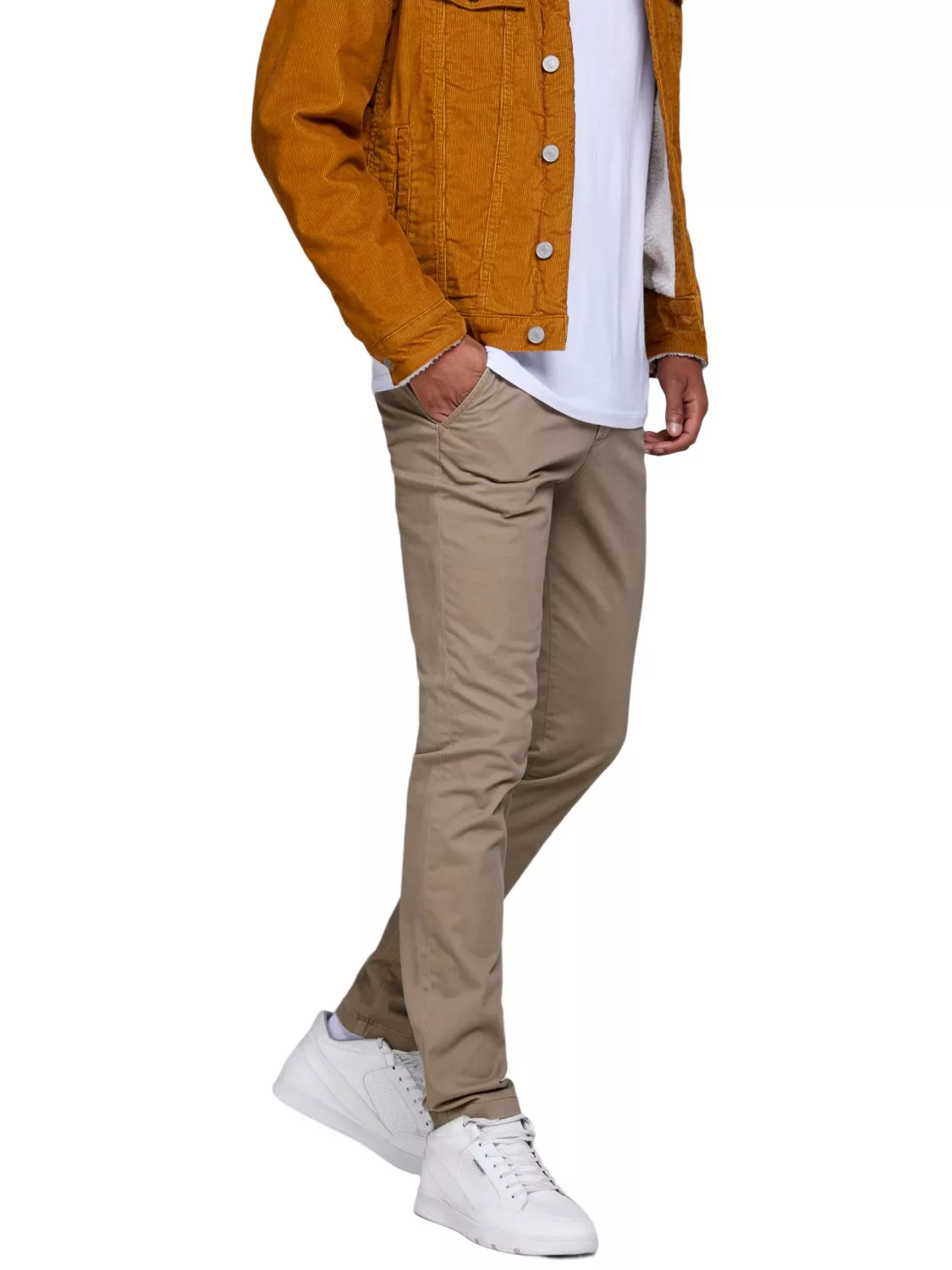 Jack & Jones Herren Chino Hose JPSTMARCO JJBOWIE - Slim Fit Beige günstig online kaufen