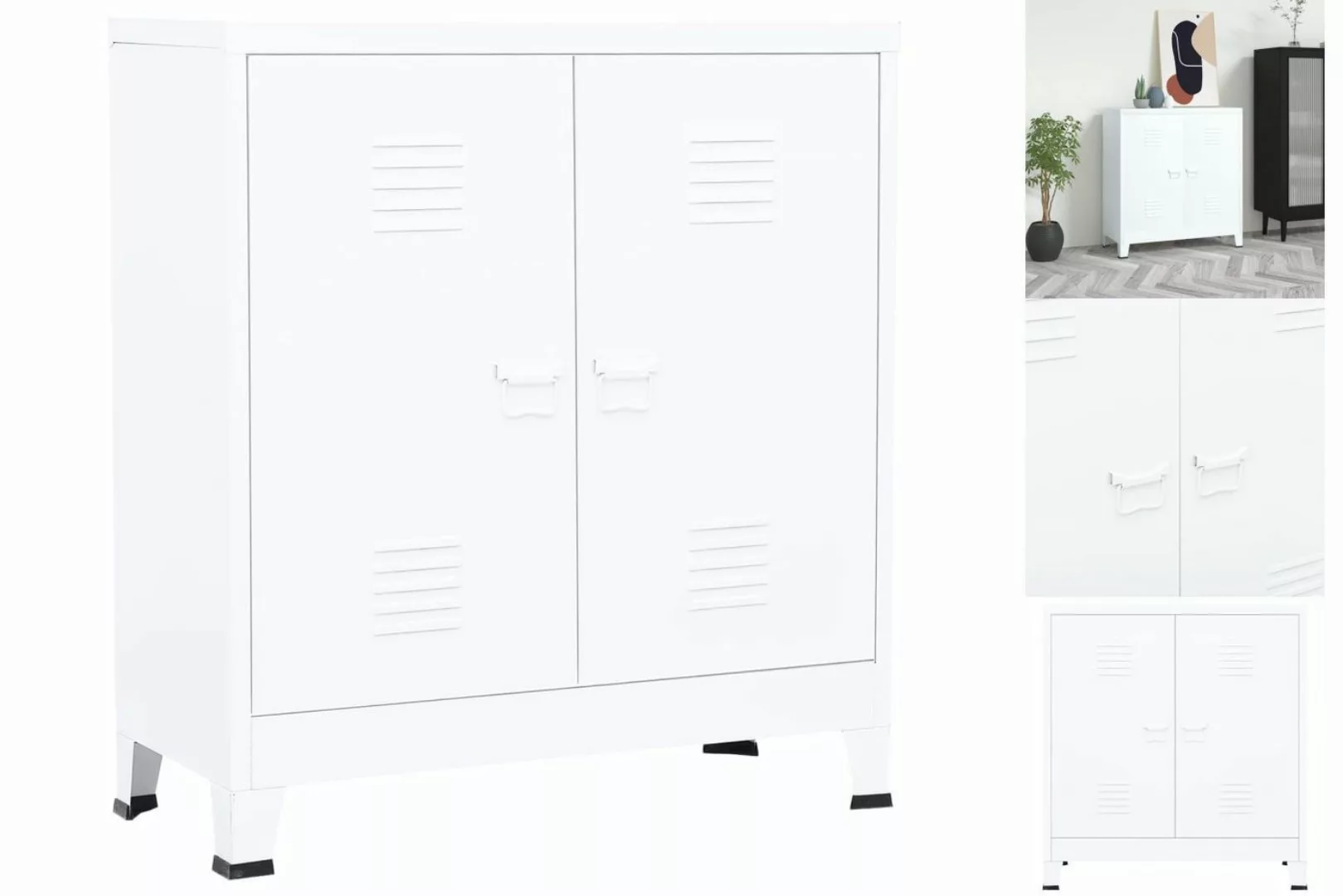 vidaXL Aktenschrank Aktenschrank Weiß 90x40x100 cm Stahl günstig online kaufen