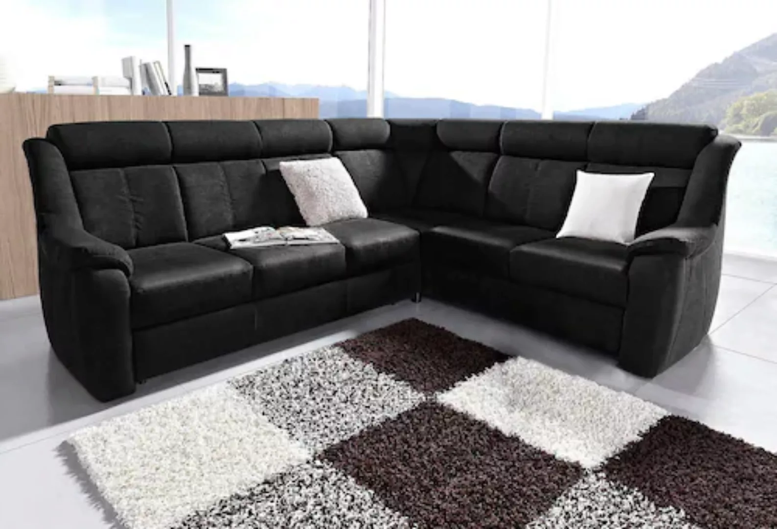 sit&more Ecksofa »Basel L-Form«, wahlweise mit Relaxfunktion günstig online kaufen