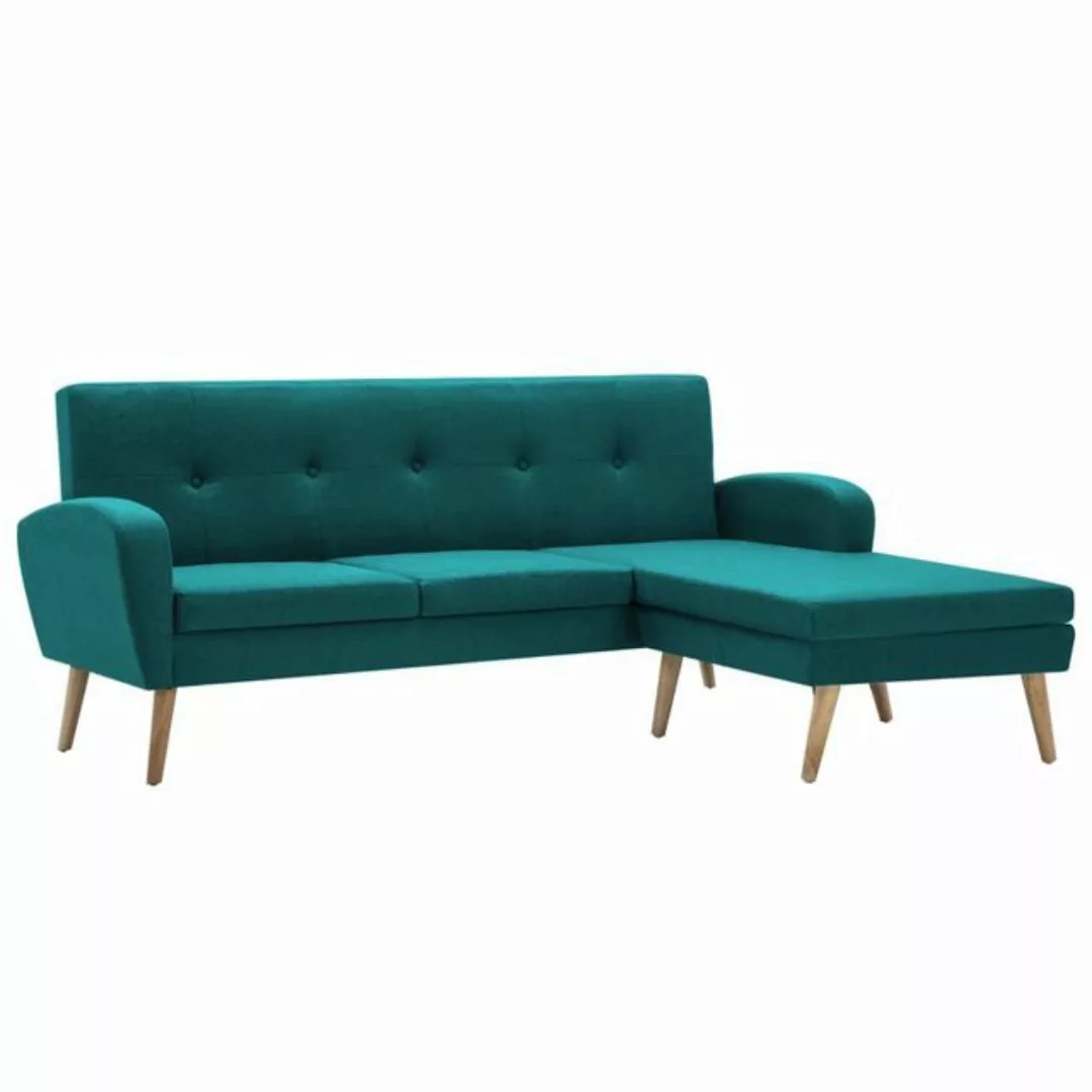 vidaXL Sofa Sofa in L-Form Stoffbezug 186 x 136 x 79 cm Grün günstig online kaufen