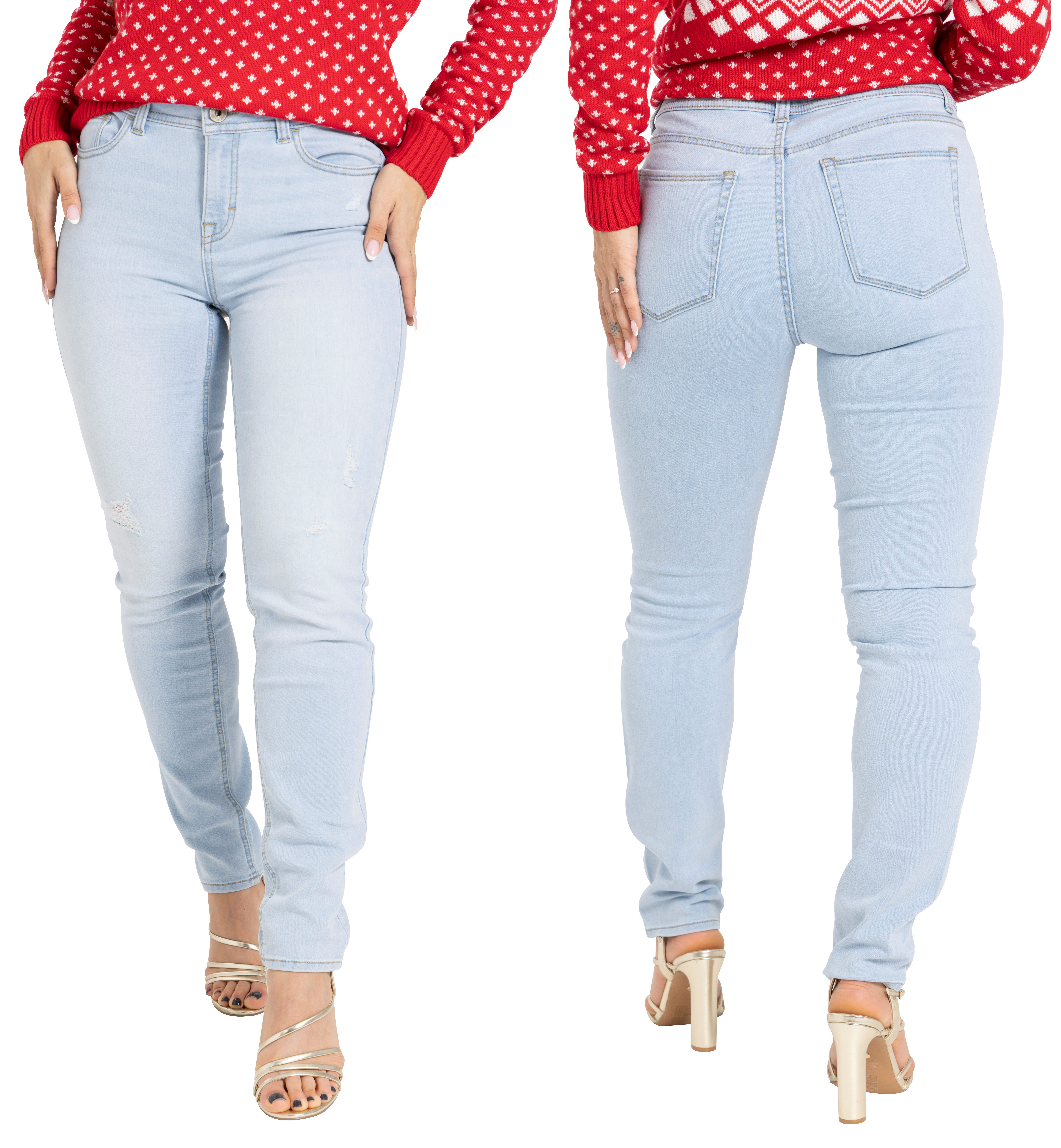 BlauerHafen Destroyed-Jeans BlauerHafen Damen Jeans Skinny günstig online kaufen