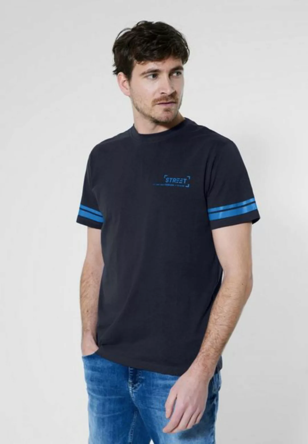 STREET ONE MEN T-Shirt, aus reiner Baumwolle günstig online kaufen