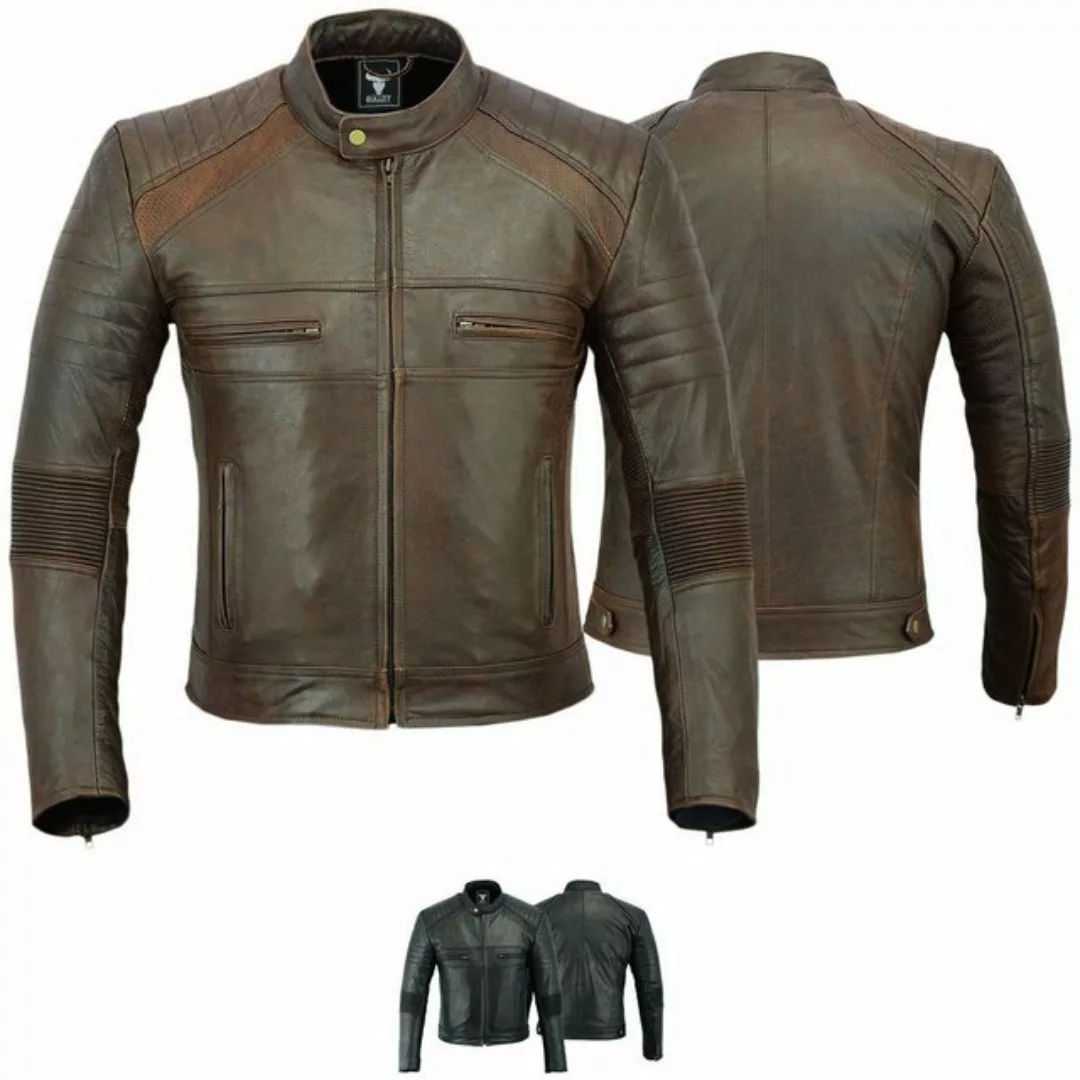 BULLDT Lederjacke GW426J Motorradjacke Vintage Lederjacke Coffe racer rider günstig online kaufen