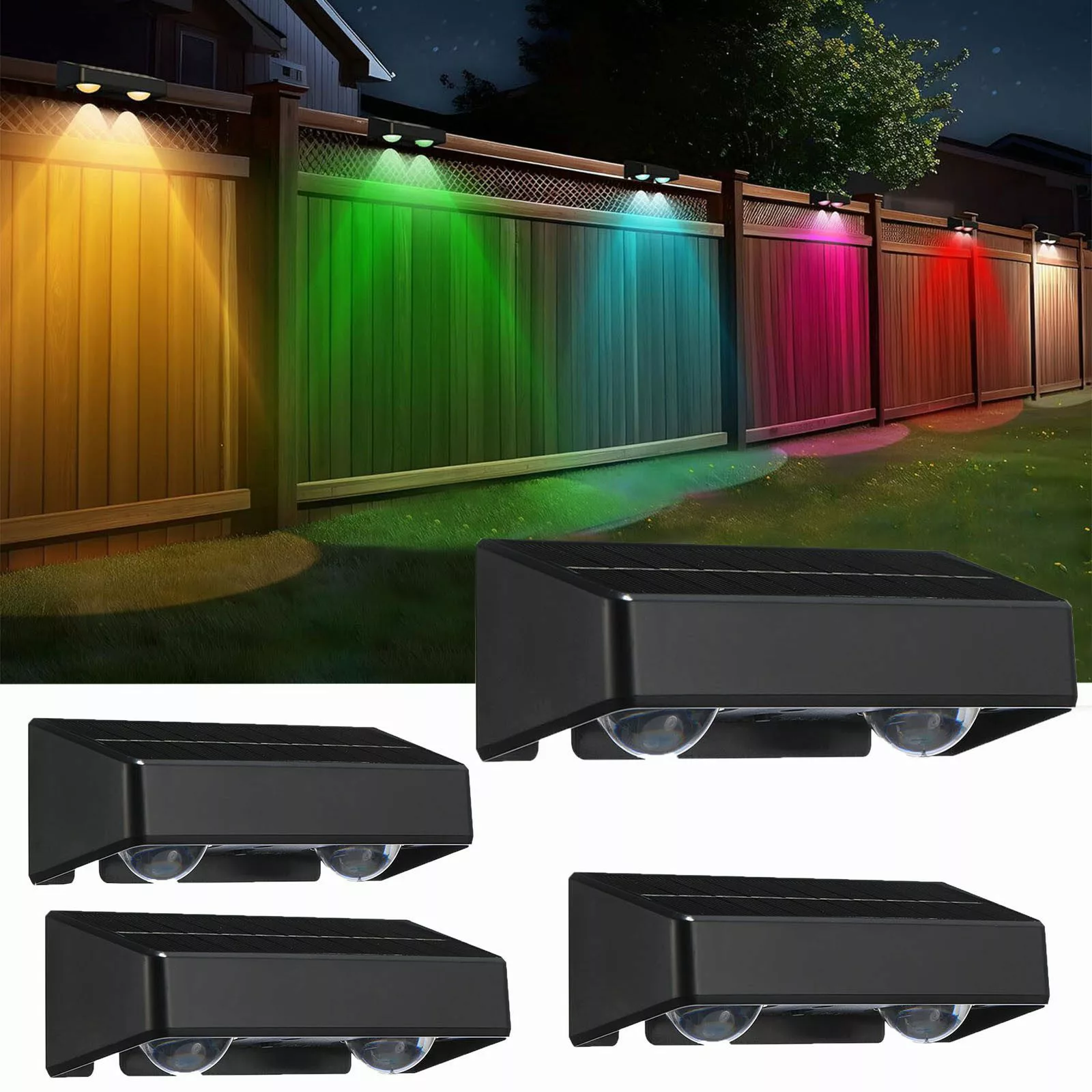 oyajia Außen-Wandleuchte 4 Stück Solarlampe für Außen, LED günstig online kaufen