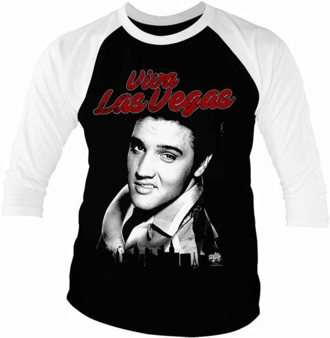 Elvis Presley Signature Product T-Shirt Viva Las Vegas Baseball 3/4 Sleeve günstig online kaufen