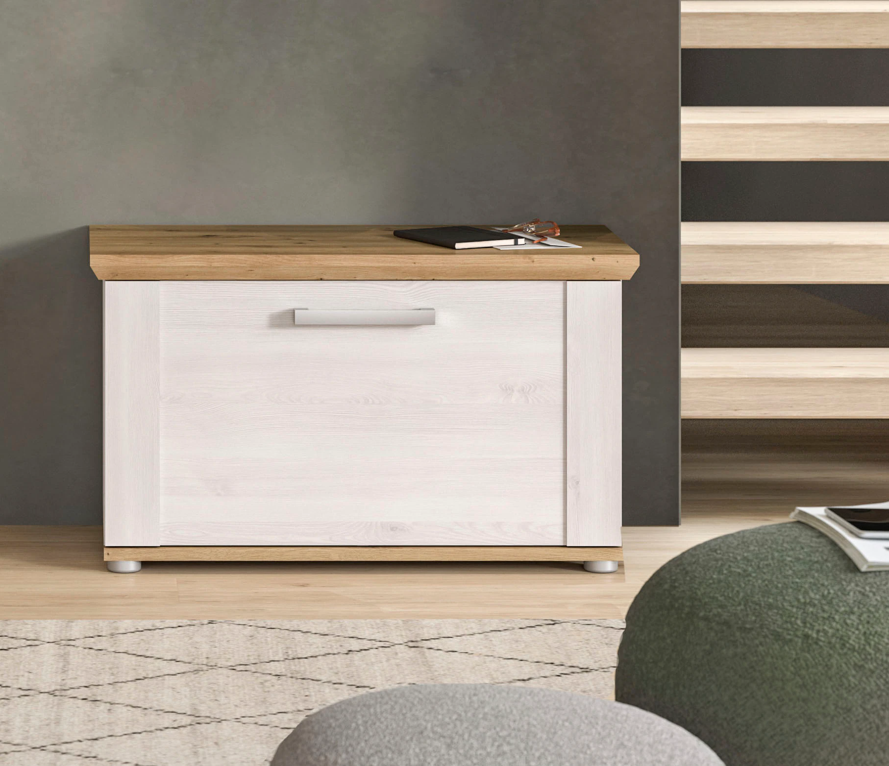 Home affaire Sitzbank "COSENZA, TOPSELLER, Breite 80 cm, 1 Klappe, 2 Einleg günstig online kaufen
